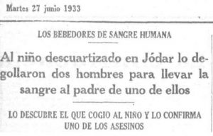 Recorte prensa de la época. Diario La Voz, edición 27 de junio de 1933.